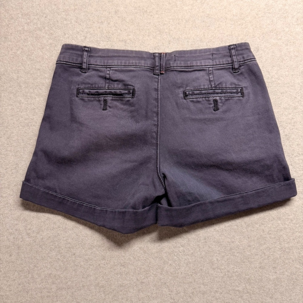 Pilcro and the Letterpress Hyphen Chino Shorts Navy Grey Size 26 Cuffed Summer - Picture 8 of 8